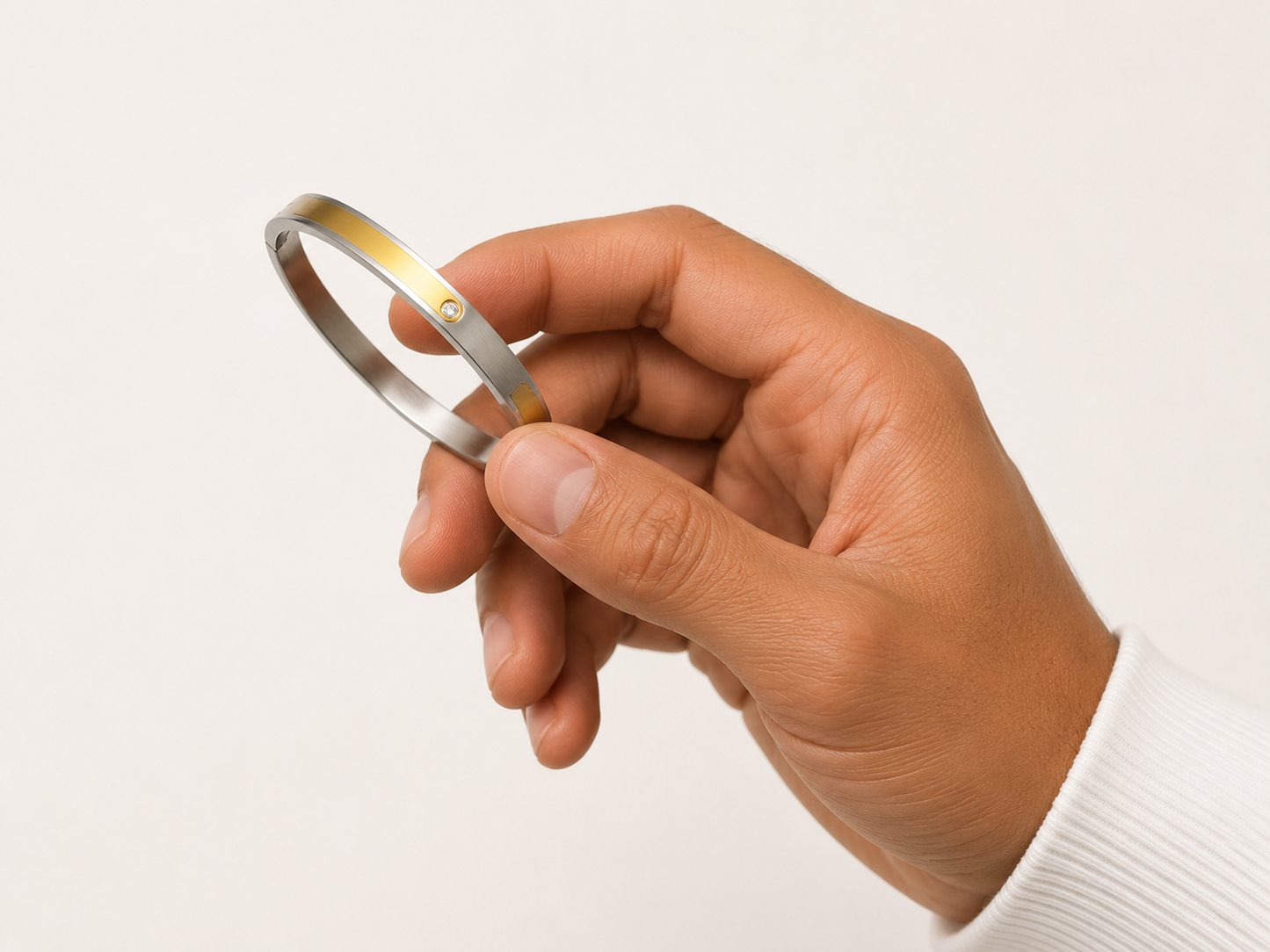 Contemporary Dual-Tone Bangle
