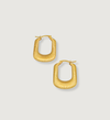 Ribbed Rectangle Hoop Earrings