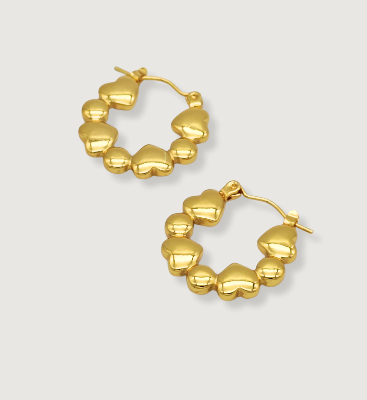 Playful Heart Hoop Earrings