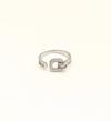 Silver Square Link Ring