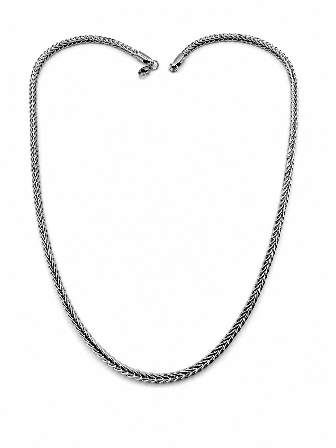 Woven Silver Chain Necklace