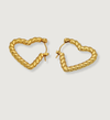 Twisted Heart Hoop Earrings