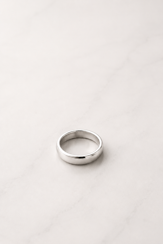 Silver Edge Contemporary Ring