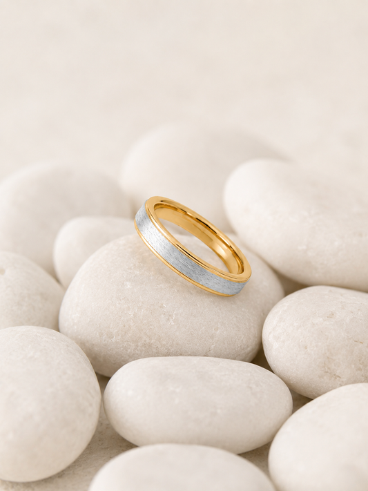 Dual Tone Brushed Ring