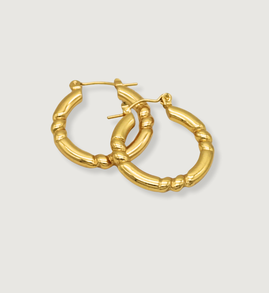 Beaded Classic Hoop Earrings
