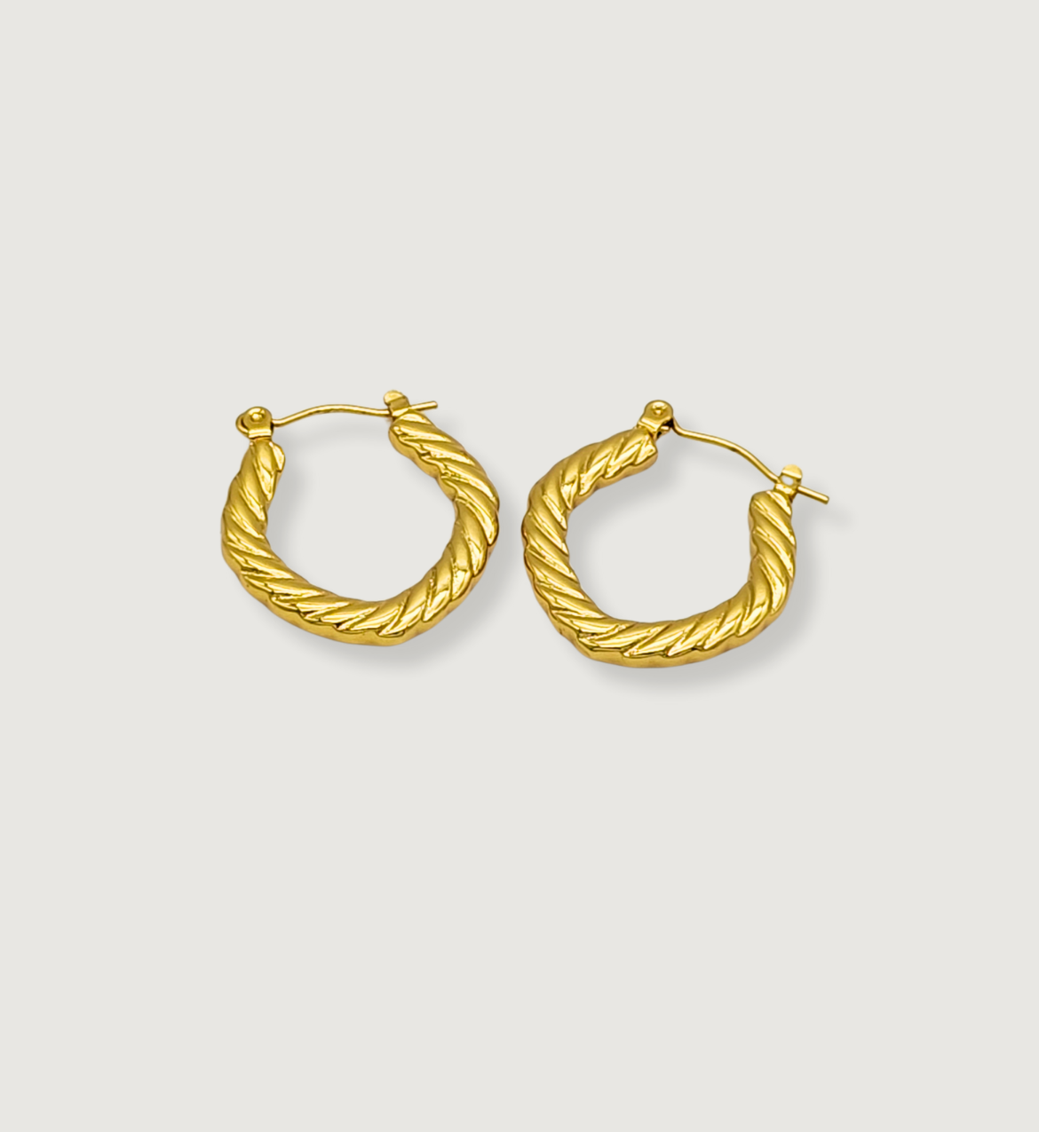Twisted Rope Hoop Earrings
