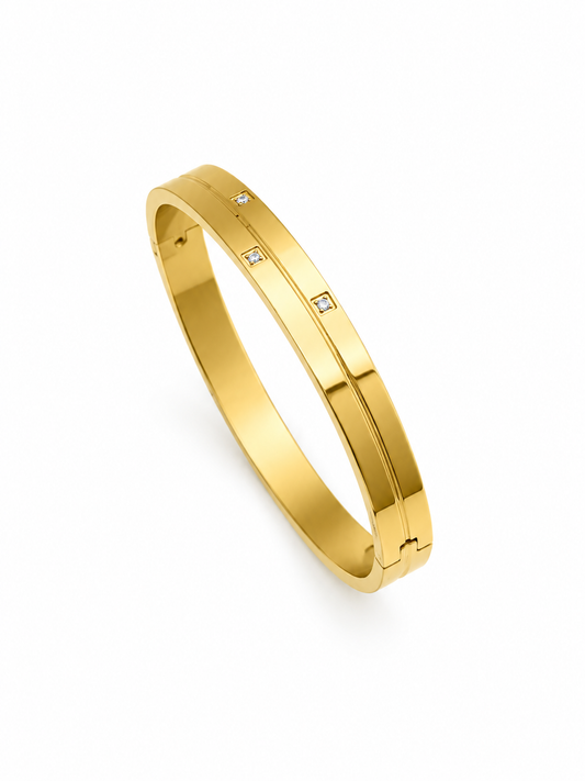 Premium Gold Crystal Bangle