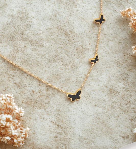 Gold Butterfly Charm Necklace