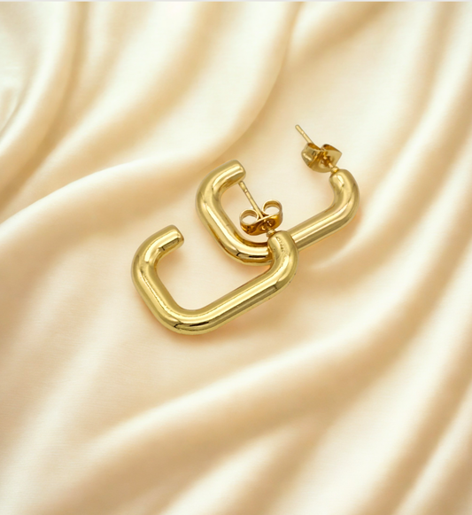 Modern C-Shaped Earrings