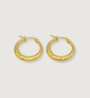 Textured Leaf Hoop Earrings