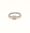 Silver Princess Cut Engagement Ring