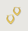 Textured V-Shaped Hoop Earrings