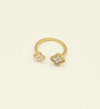 Gold Flower Design Open Ring