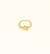 Gold Heart Shaped Open Ring