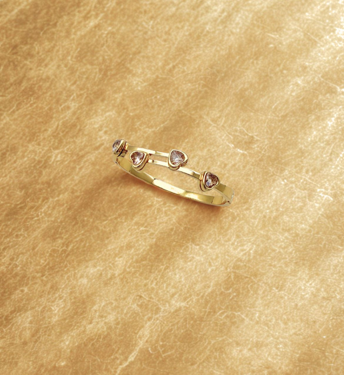 Crystal Stud Gold Bangle