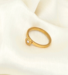 Minimalist Gold Band with Accent Stone