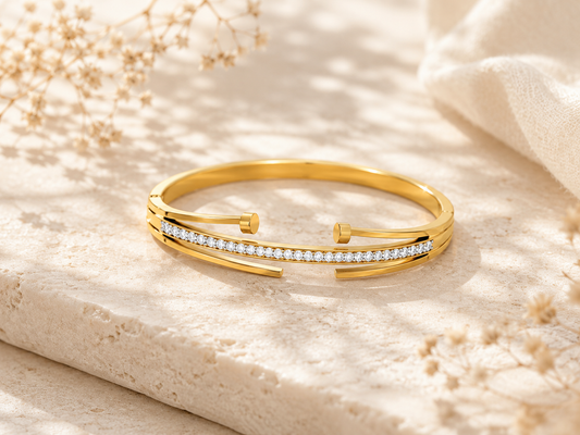 Nova Crystal Nail Bangle
