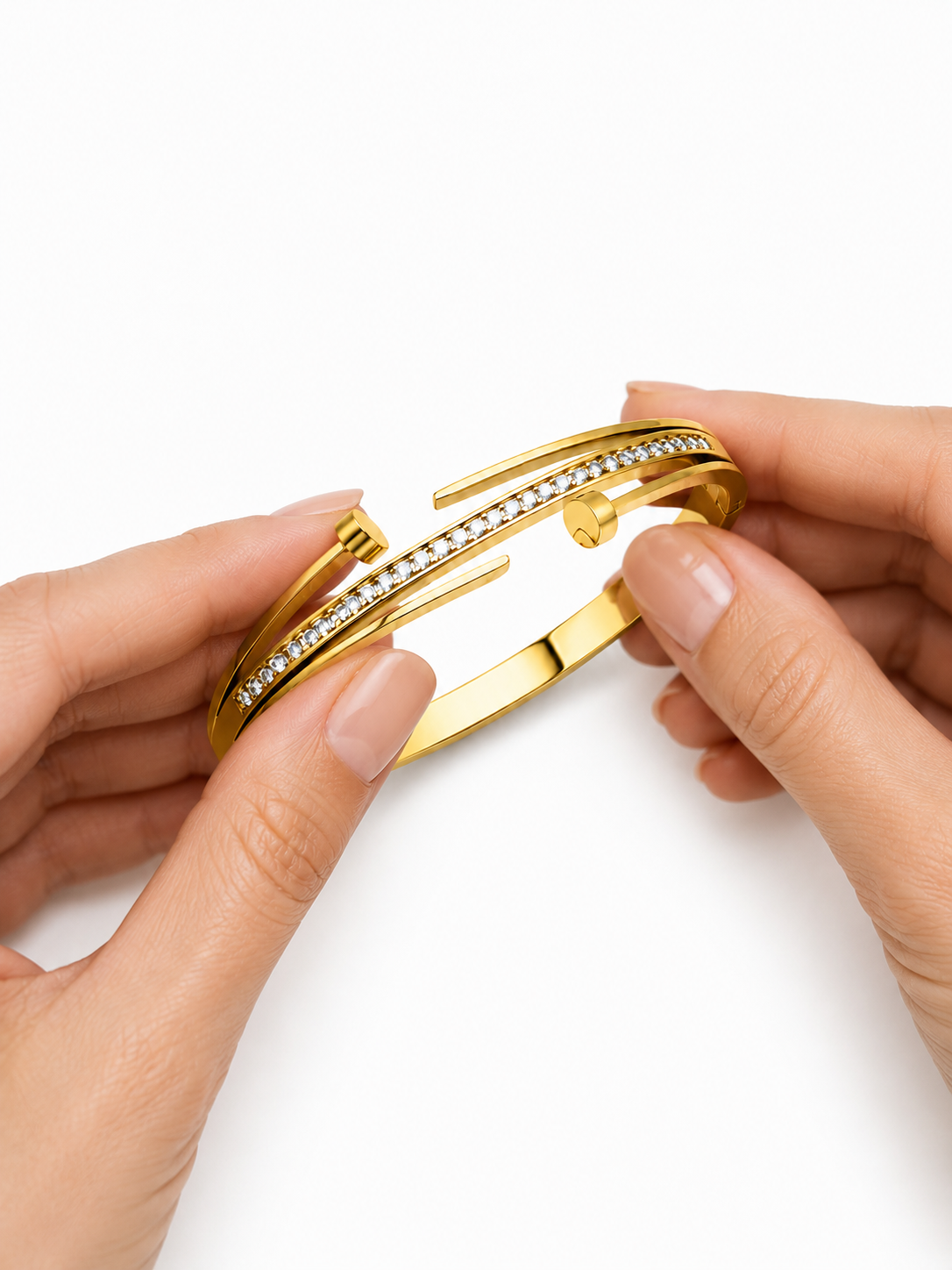Nova Crystal Nail Bangle