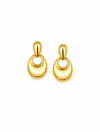 Modern Oval Drop Earrings