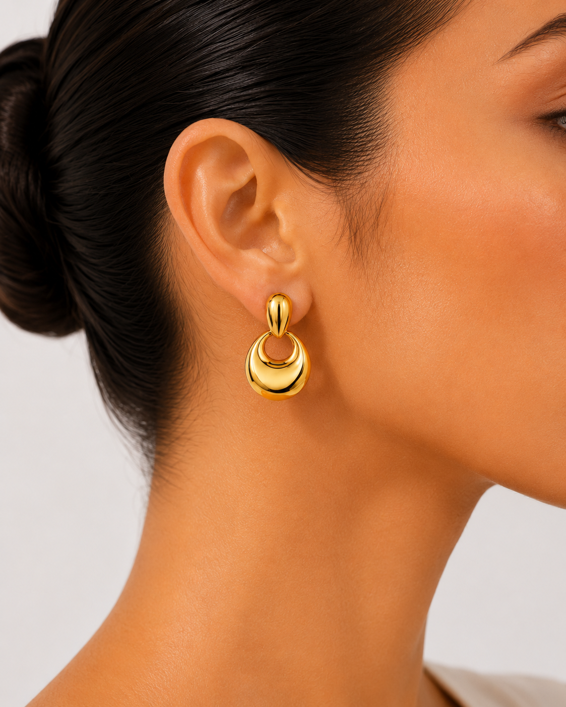 Modern Oval Drop Earrings