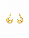 Sculpted Wave Stud Earrings