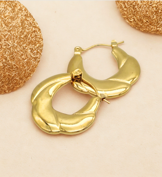 Braided Crescent Hoop Earrings