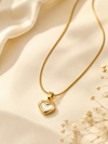 Enamel White Heart Pendant