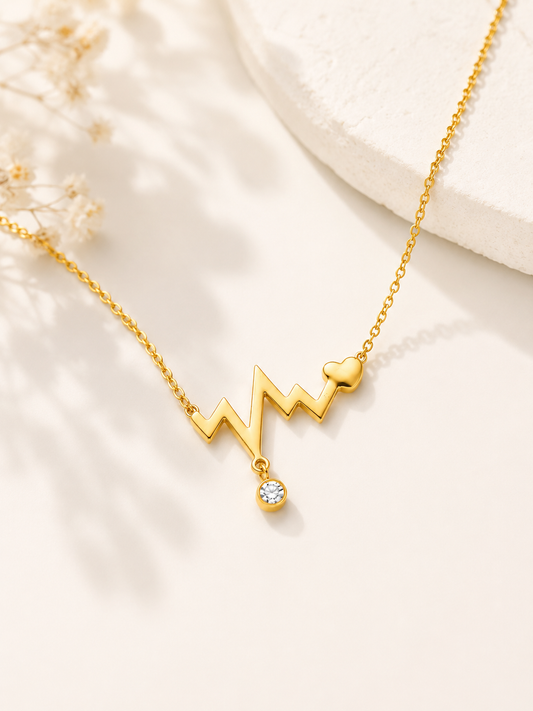 Heartbeat Charm Necklace
