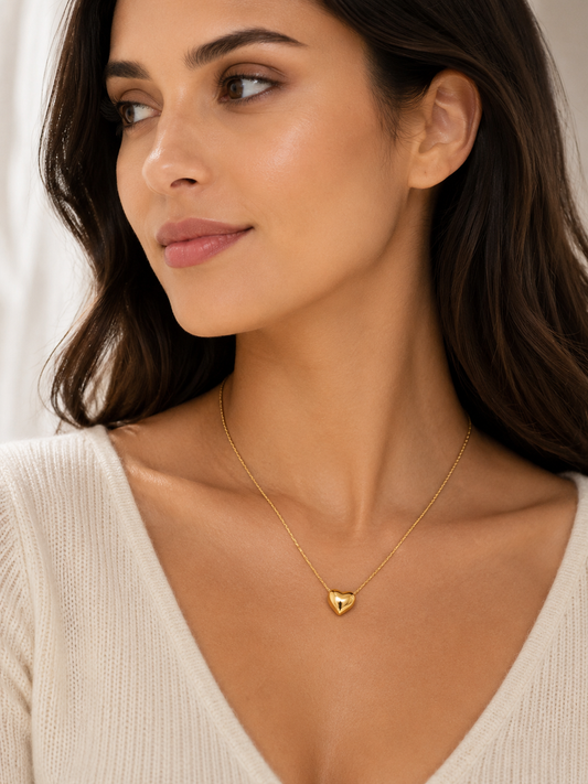 Petite Golden Heart Necklace
