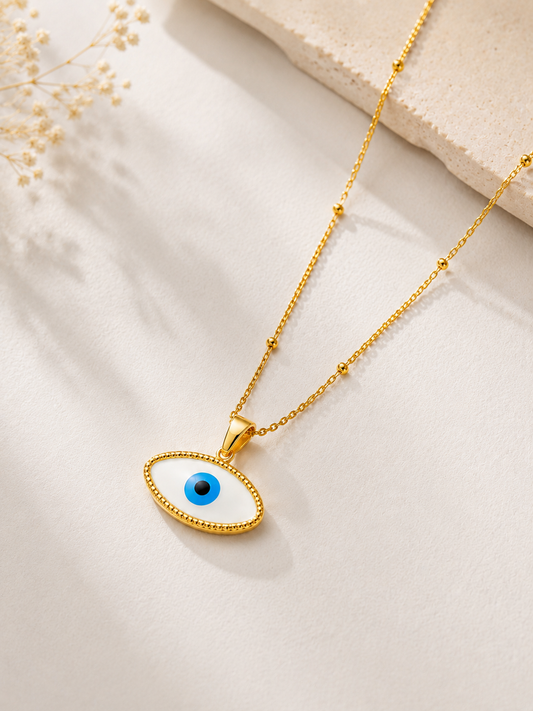 Evil Eye White Pendant