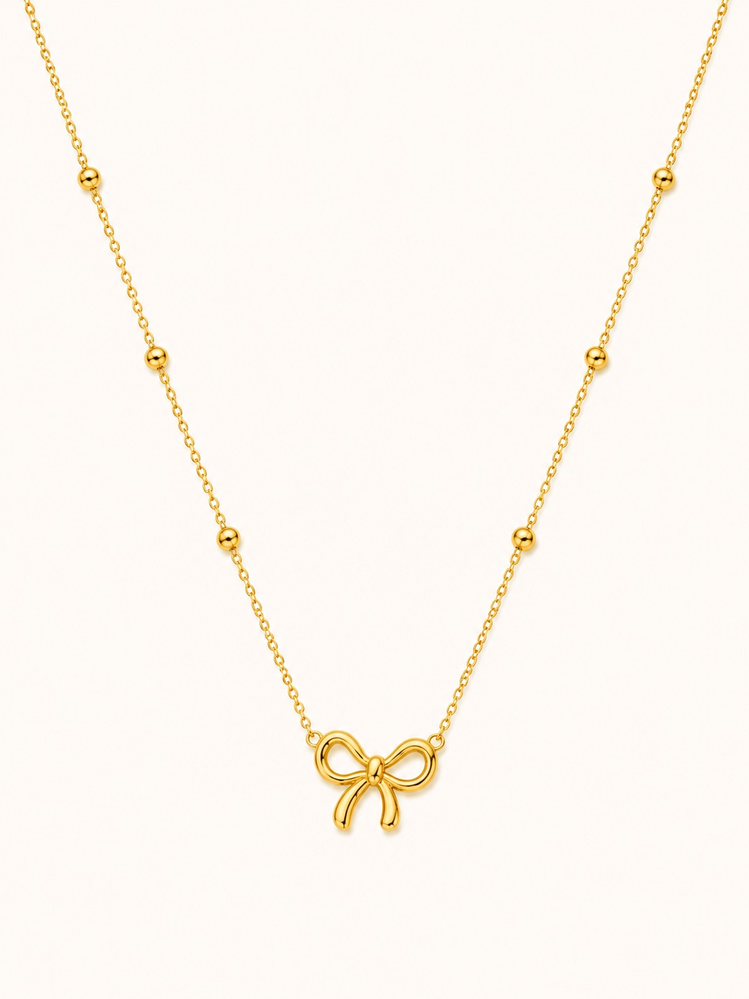 Golden Bow Necklace