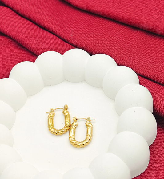 Twisted Gold Hoops