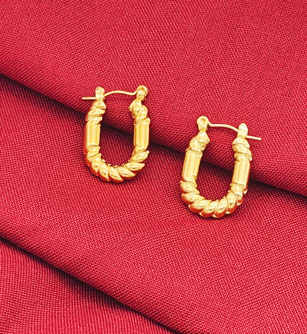 Twisted Gold Hoops