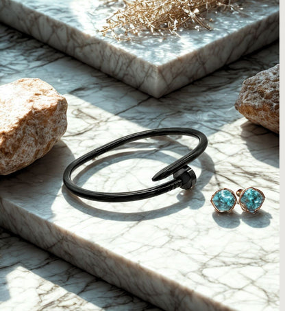 Cartier Inspired Nail Bangle Bracelet