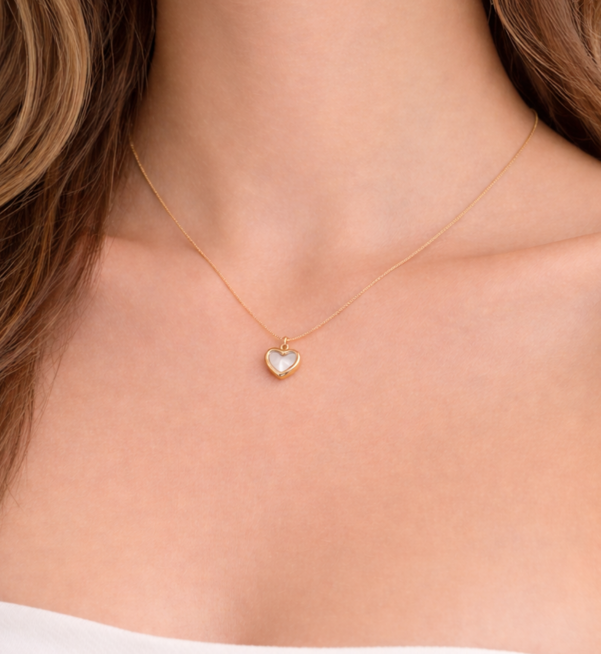 Mother-of-Pearl Heart Pendant