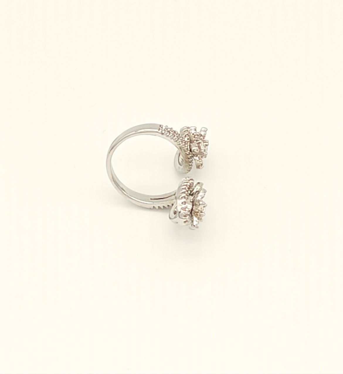 Silver Butterfly Motif Ring