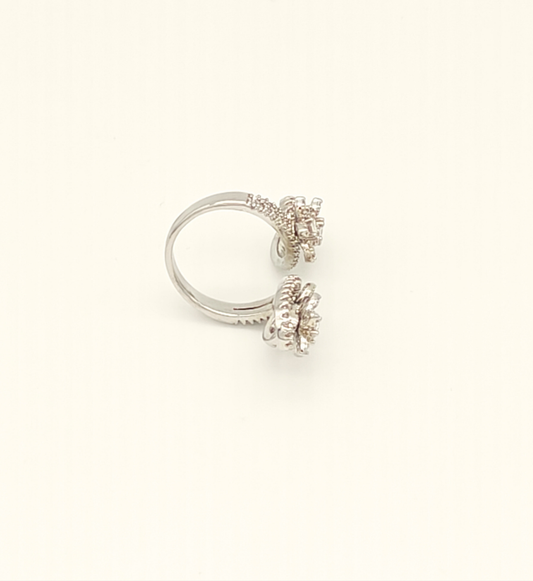 Silver Butterfly Motif Ring