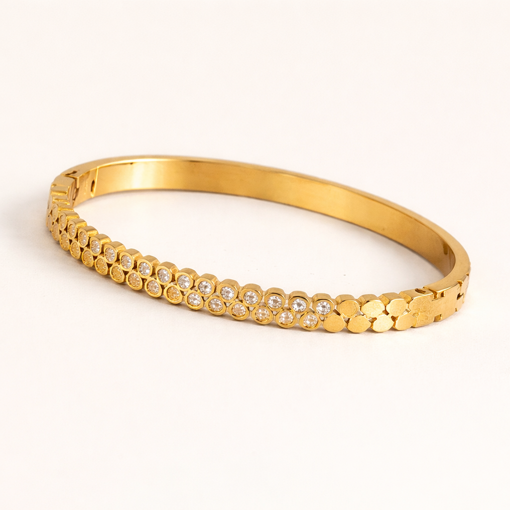 Textured Diamond Bangle