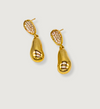 Golden Teardrop with Crystals