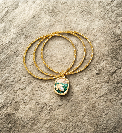 Golden Ocean Charm Bracelet