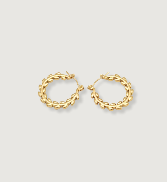 Leaf-Detail Hoops