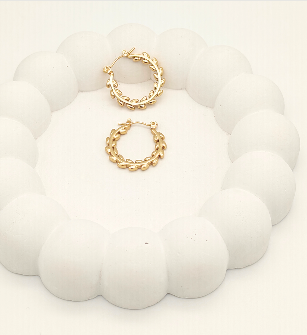 Leaf-Detail Hoops