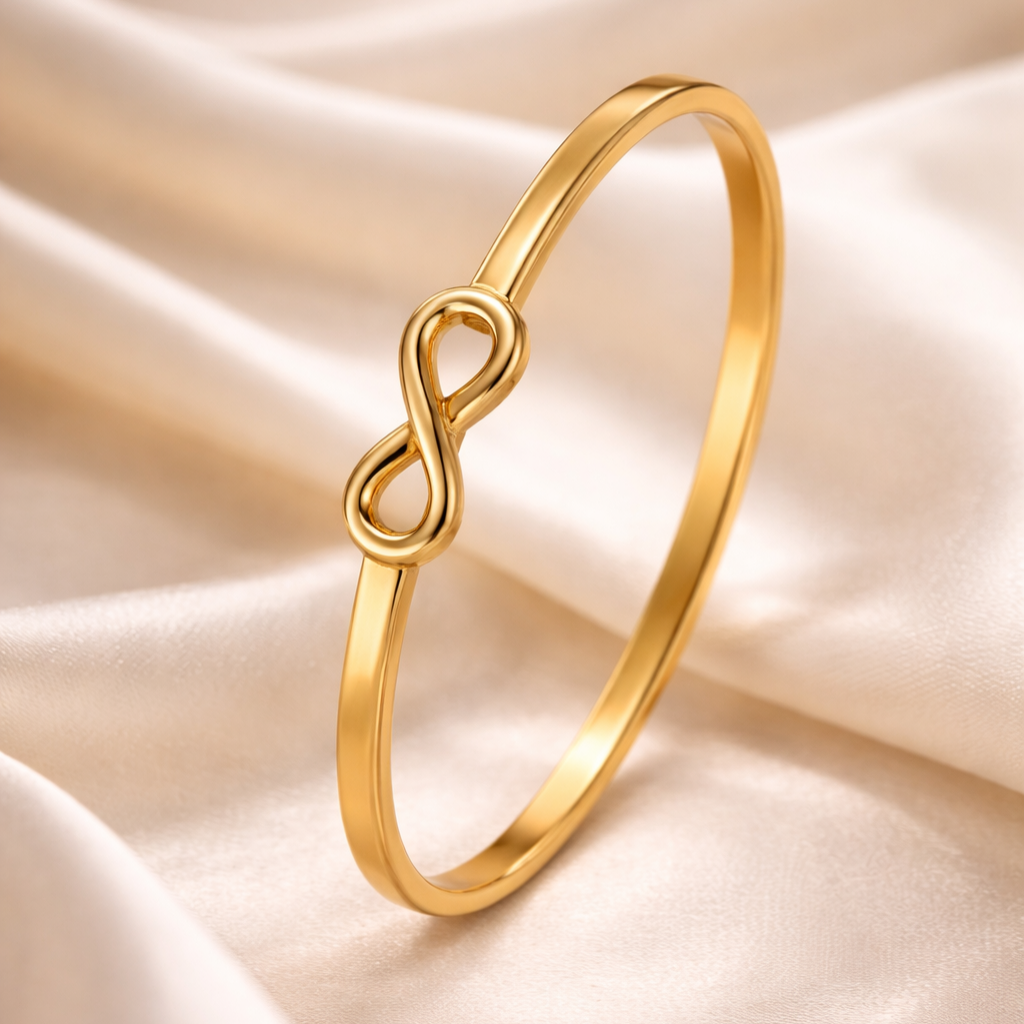 Gold Infinity Bangle