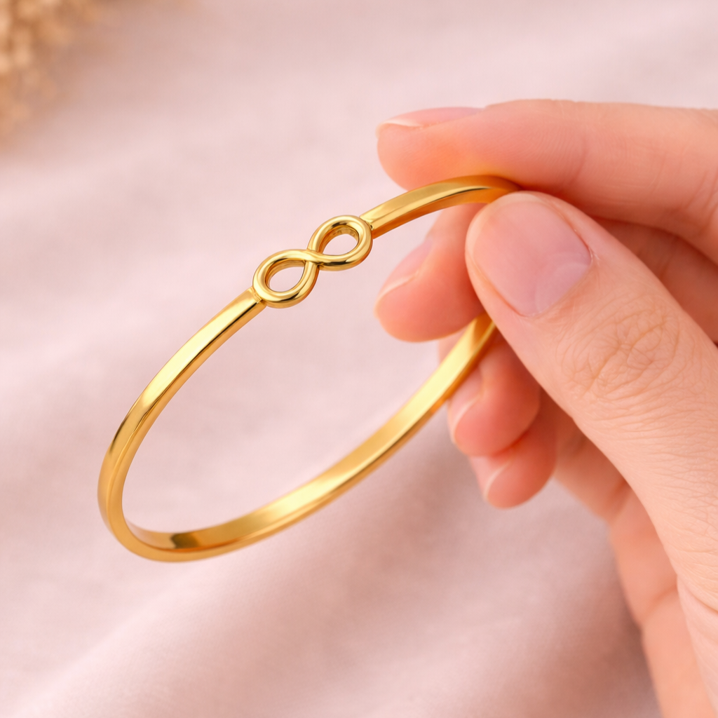 Gold Infinity Bangle