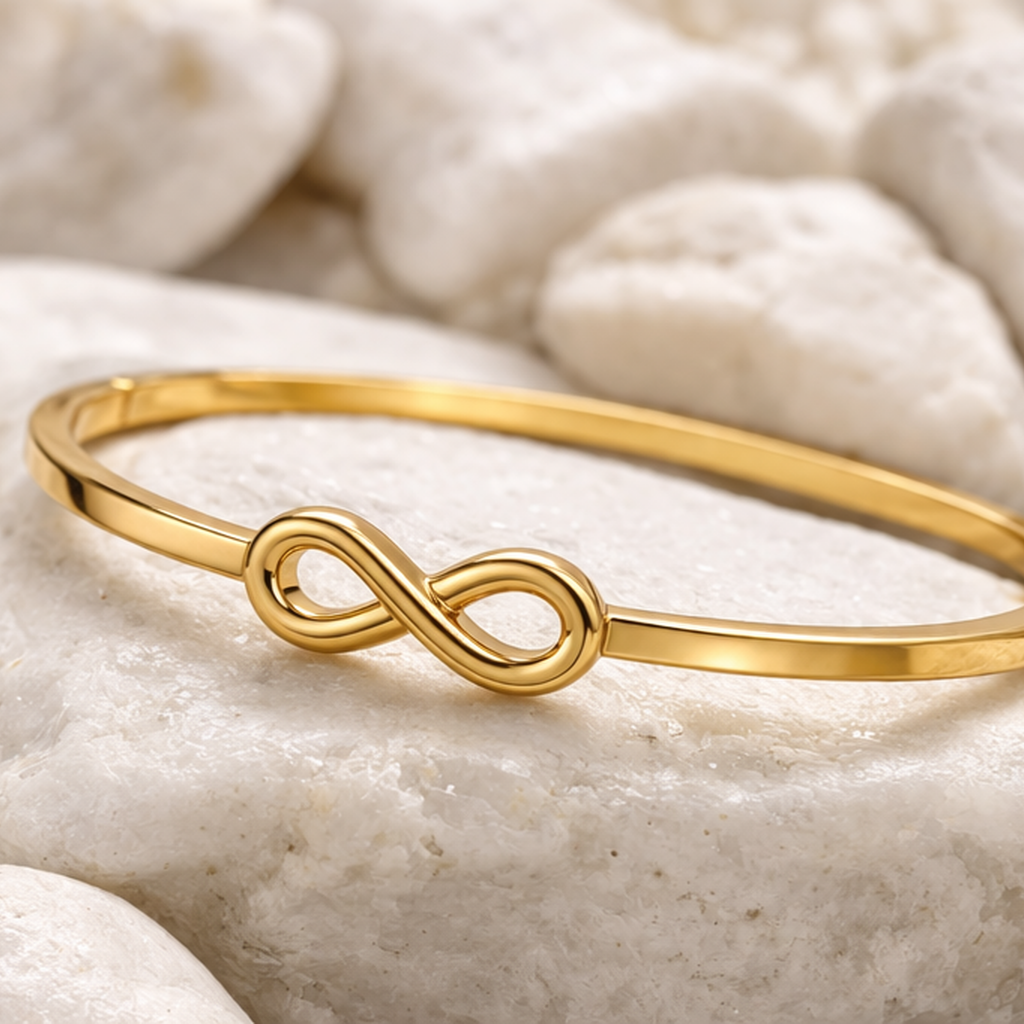 Gold Infinity Bangle
