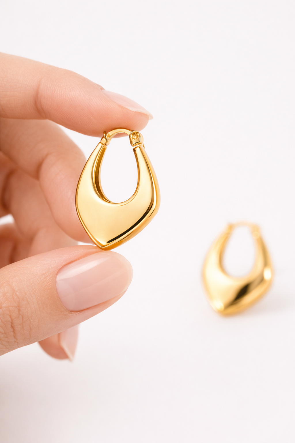 Elegant Heart-Shaped Hoops