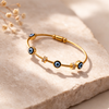 Evil Eye Gold Charm Bracelet