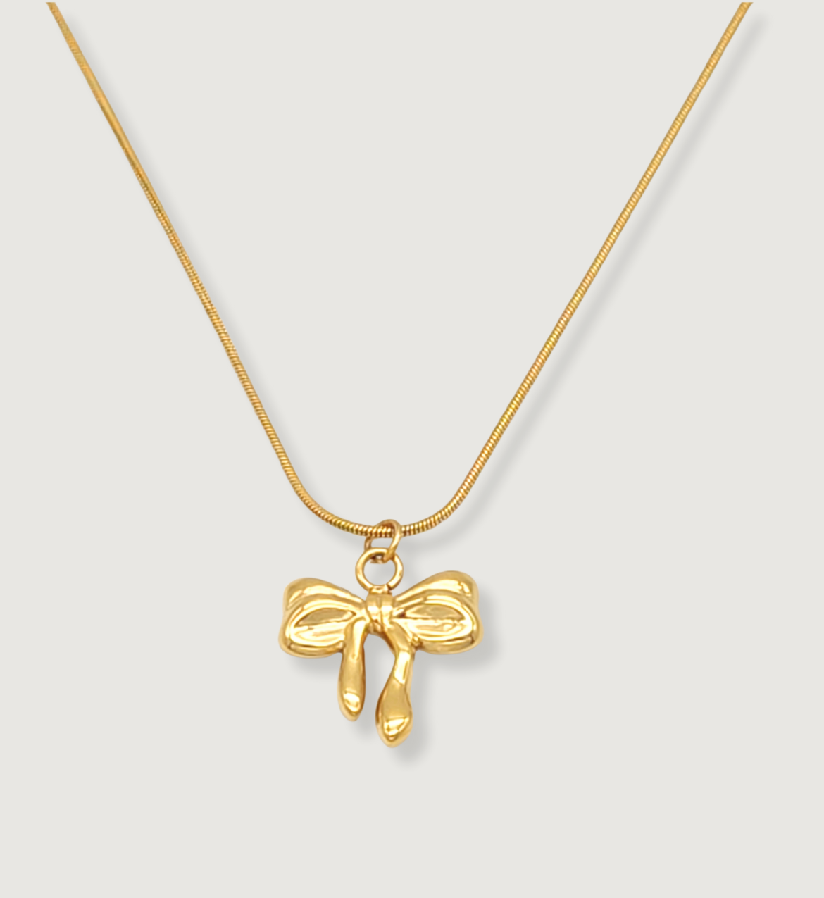 Ballet Bow Pendant Necklace
