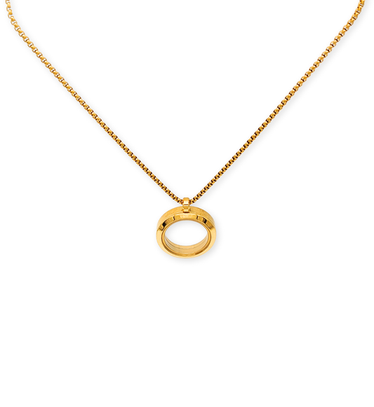 Gold Ring Pendant Necklace