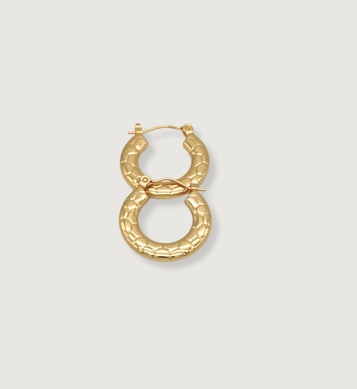 Sculpted Round Hoop Earrings